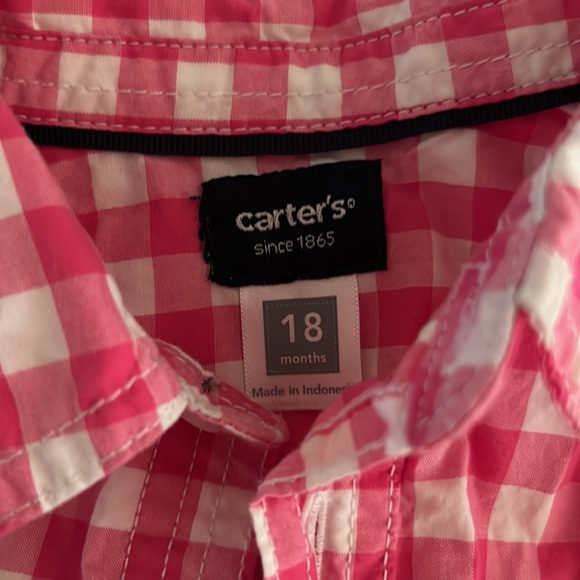 Pink gingham button down - Picture 2 of 5